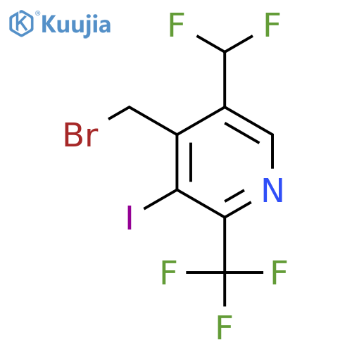4-(Bromomethyl)-5-(difluoromethyl)-3-iodo-2-(trifluoromethyl)pyridine structure