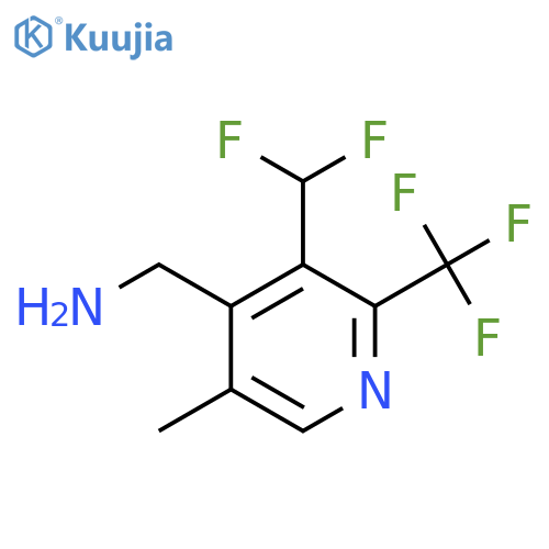 4-(Aminomethyl)-3-(difluoromethyl)-5-methyl-2-(trifluoromethyl)pyridine structure