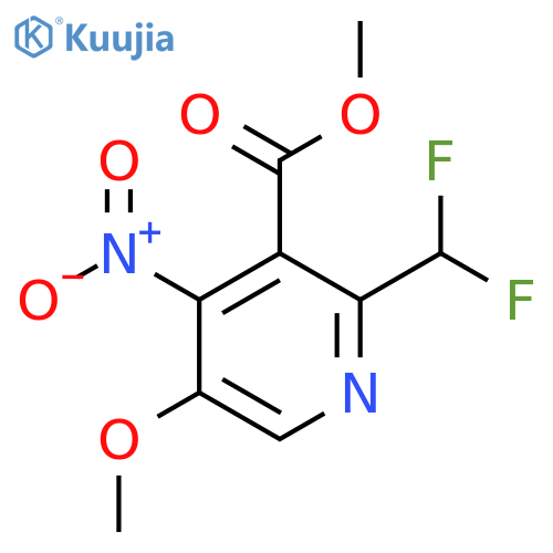 Methyl 2-(difluoromethyl)-5-methoxy-4-nitropyridine-3-carboxylate structure