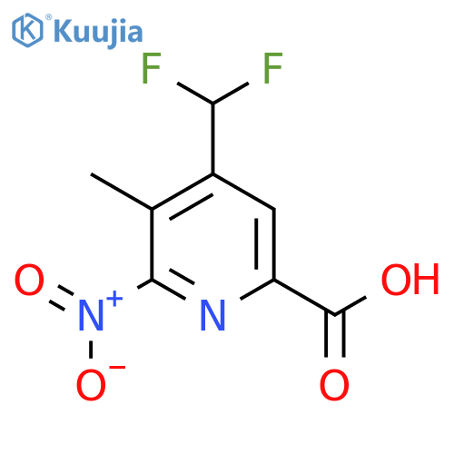 4-(Difluoromethyl)-3-methyl-2-nitropyridine-6-carboxylic acid structure