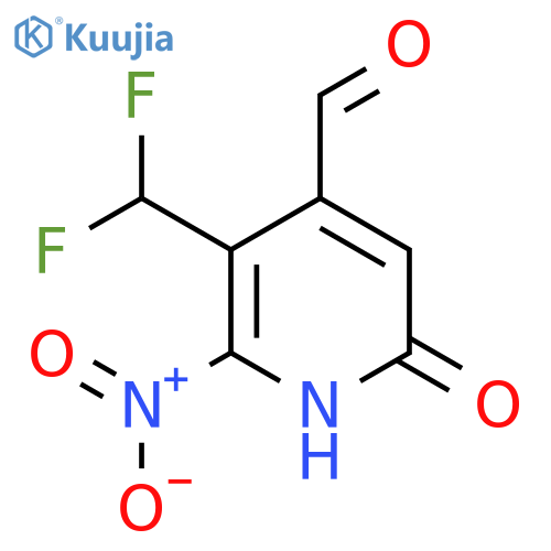 3-(Difluoromethyl)-6-hydroxy-2-nitropyridine-4-carboxaldehyde structure