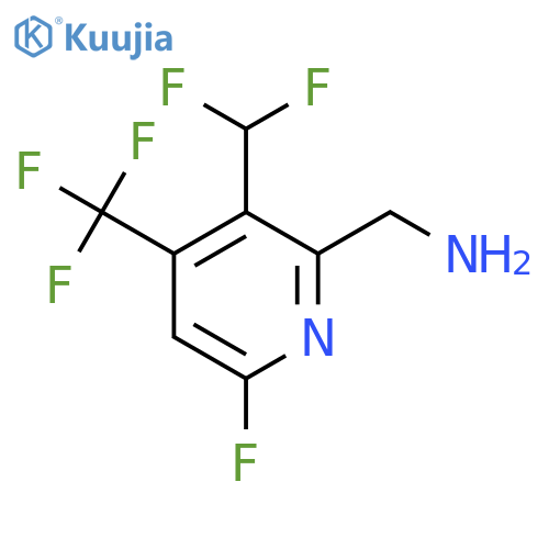 2-(Aminomethyl)-3-(difluoromethyl)-6-fluoro-4-(trifluoromethyl)pyridine structure