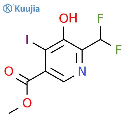 Methyl 2-(difluoromethyl)-3-hydroxy-4-iodopyridine-5-carboxylate structure