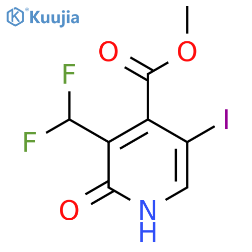 Methyl 3-(difluoromethyl)-2-hydroxy-5-iodopyridine-4-carboxylate structure
