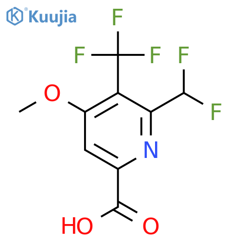 2-(Difluoromethyl)-4-methoxy-3-(trifluoromethyl)pyridine-6-carboxylic acid structure