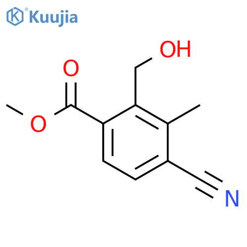 Methyl 4-cyano-2-hydroxymethyl-3-methylbenzoate structure