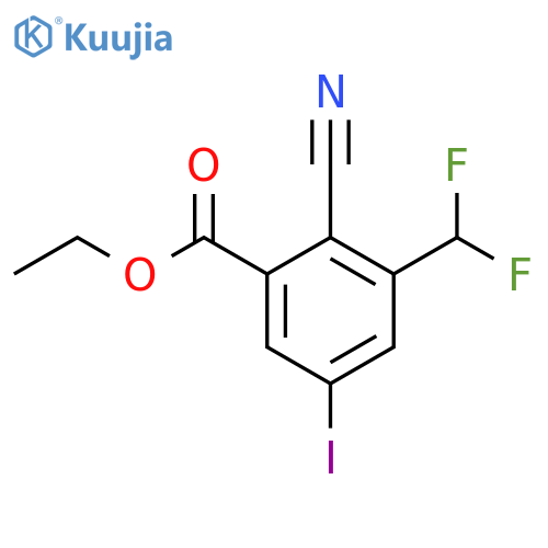 Ethyl 2-cyano-3-difluoromethyl-5-iodobenzoate structure