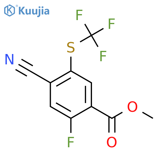 Methyl 4-cyano-2-fluoro-5-(trifluoromethylthio)benzoate structure