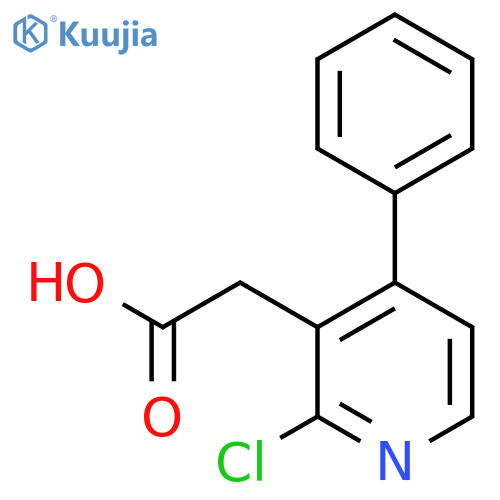 2-Chloro-4-phenylpyridine-3-acetic acid structure