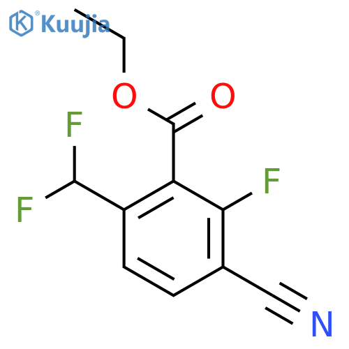 Ethyl 3-cyano-6-difluoromethyl-2-fluorobenzoate structure