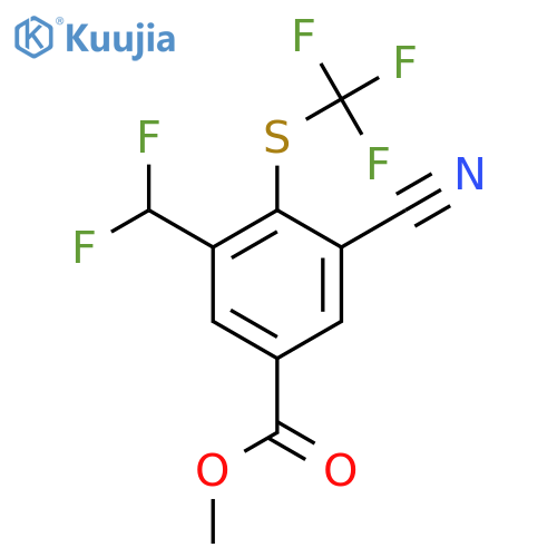 Methyl 3-cyano-5-difluoromethyl-4-(trifluoromethylthio)benzoate structure