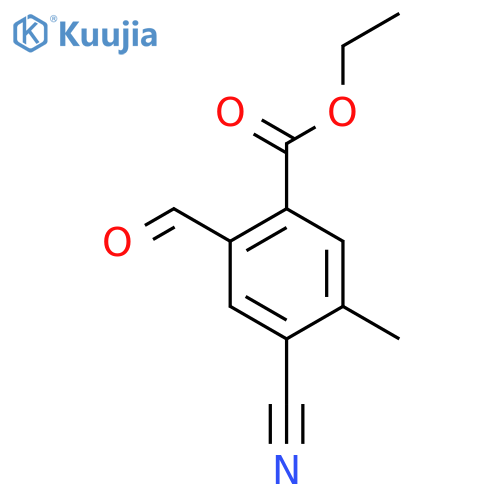 Ethyl 4-cyano-2-formyl-5-methylbenzoate structure