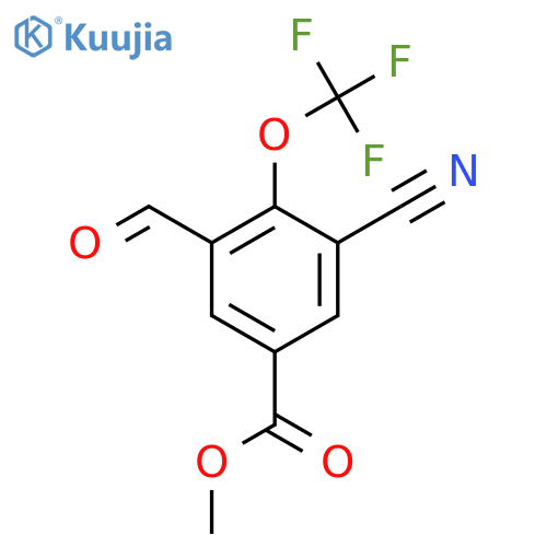Methyl 3-cyano-5-formyl-4-(trifluoromethoxy)benzoate structure
