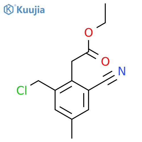 Ethyl 2-chloromethyl-6-cyano-4-methylphenylacetate structure