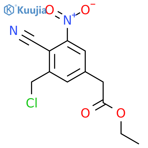 Ethyl 3-chloromethyl-4-cyano-5-nitrophenylacetate structure