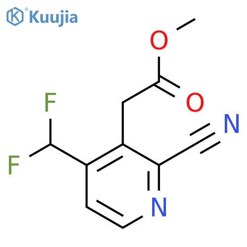 Methyl 2-cyano-4-(difluoromethyl)pyridine-3-acetate structure