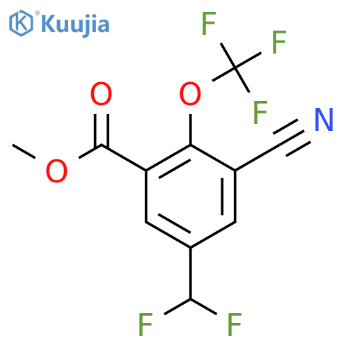 Methyl 3-cyano-5-difluoromethyl-2-(trifluoromethoxy)benzoate structure