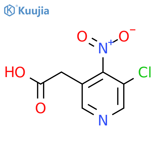 3-Chloro-4-nitropyridine-5-acetic acid structure