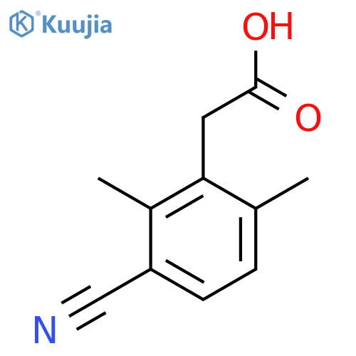 3-Cyano-2,6-dimethylphenylacetic acid structure