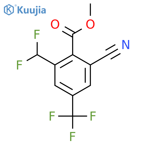 Methyl 2-cyano-6-difluoromethyl-4-(trifluoromethyl)benzoate structure