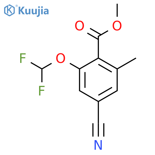 Methyl 4-cyano-2-difluoromethoxy-6-methylbenzoate structure