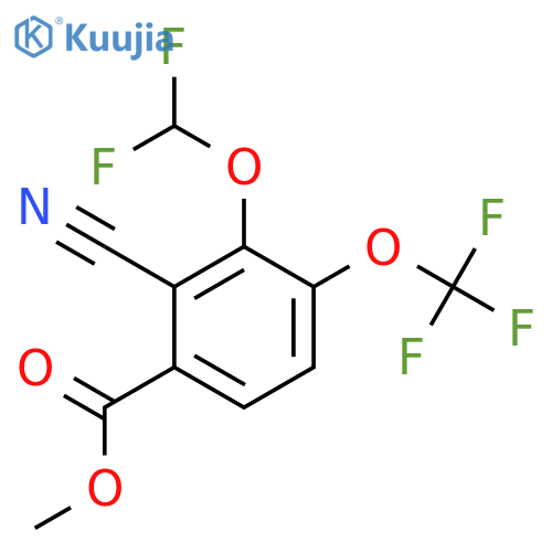 Methyl 2-cyano-3-difluoromethoxy-4-(trifluoromethoxy)benzoate structure