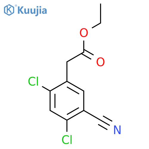 Ethyl 5-cyano-2,4-dichlorophenylacetate structure