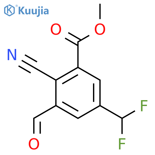 Methyl 2-cyano-5-difluoromethyl-3-formylbenzoate structure