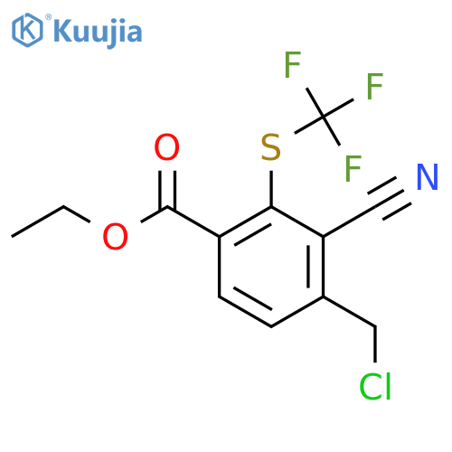 Ethyl 4-chloromethyl-3-cyano-2-(trifluoromethylthio)benzoate structure