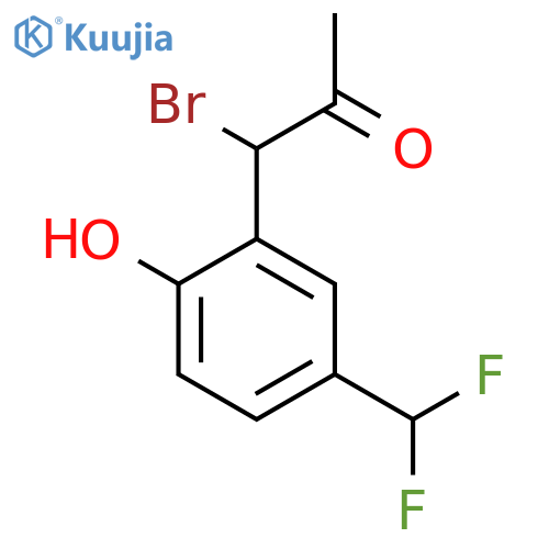 1-Bromo-1-(5-(difluoromethyl)-2-hydroxyphenyl)propan-2-one structure