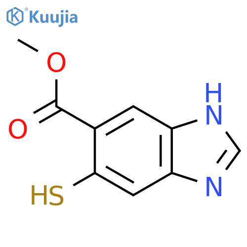Methyl 5-mercapto-1H-benzimidazole-6-carboxylate structure