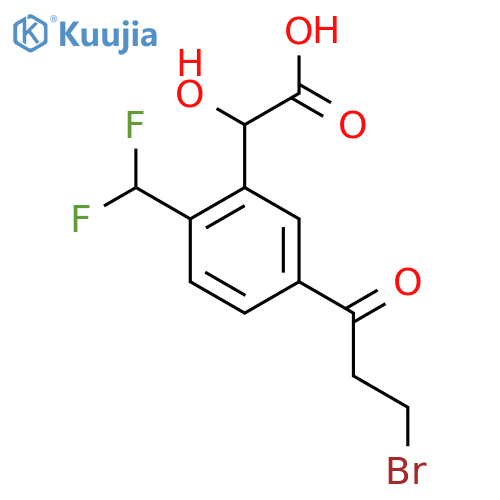 5-(3-Bromopropanoyl)-2-(difluoromethyl)mandelic acid structure