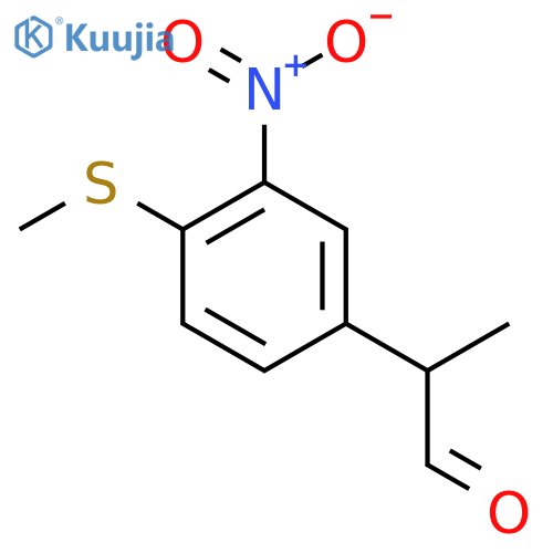 4-(Methylthio)-3-nitrophenylpropanal structure