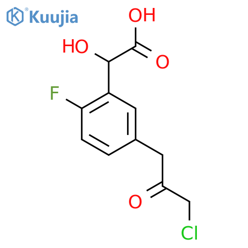 5-(3-Chloro-2-oxopropyl)-2-fluoromandelic acid structure