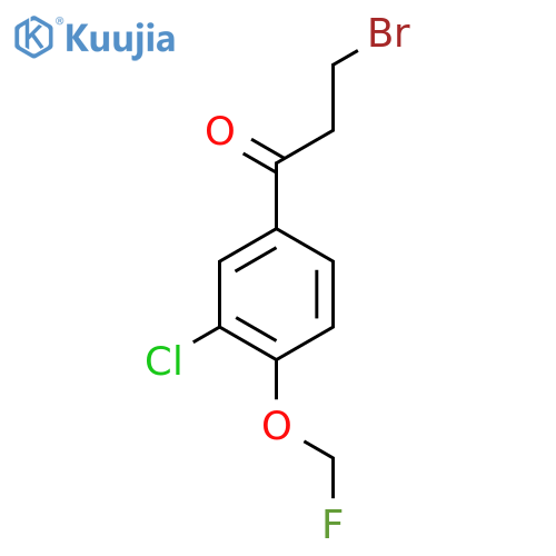 3-Bromo-1-(3-chloro-4-(fluoromethoxy)phenyl)propan-1-one structure