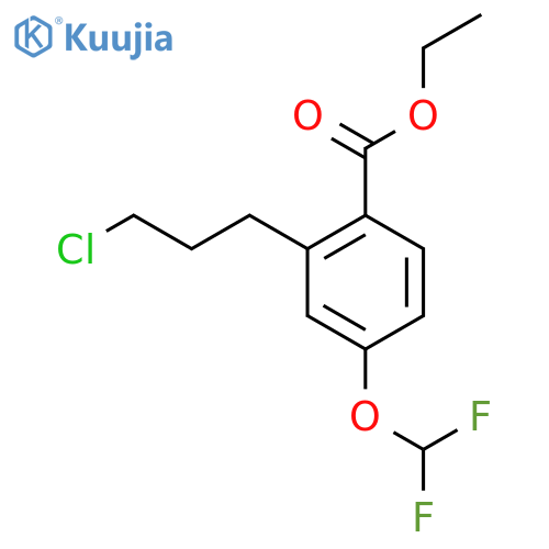 Ethyl 2-(3-chloropropyl)-4-(difluoromethoxy)benzoate structure