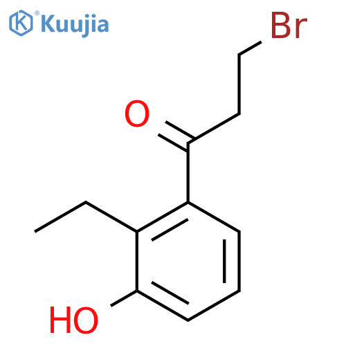 3-Bromo-1-(2-ethyl-3-hydroxyphenyl)propan-1-one structure