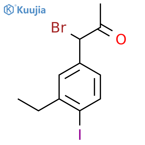 1-Bromo-1-(3-ethyl-4-iodophenyl)propan-2-one structure