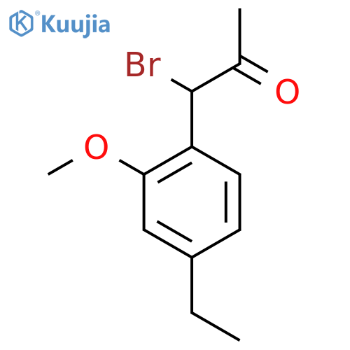 1-Bromo-1-(4-ethyl-2-methoxyphenyl)propan-2-one structure
