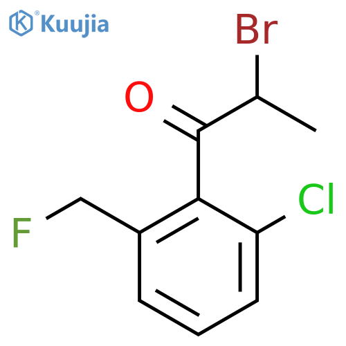 2-Bromo-1-(2-chloro-6-(fluoromethyl)phenyl)propan-1-one structure