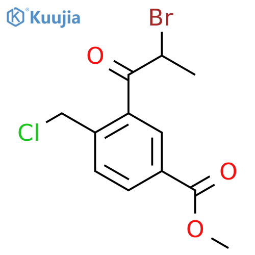 Methyl 3-(2-bromopropanoyl)-4-(chloromethyl)benzoate structure