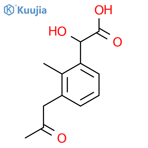 2-Methyl-3-(2-oxopropyl)mandelic acid structure