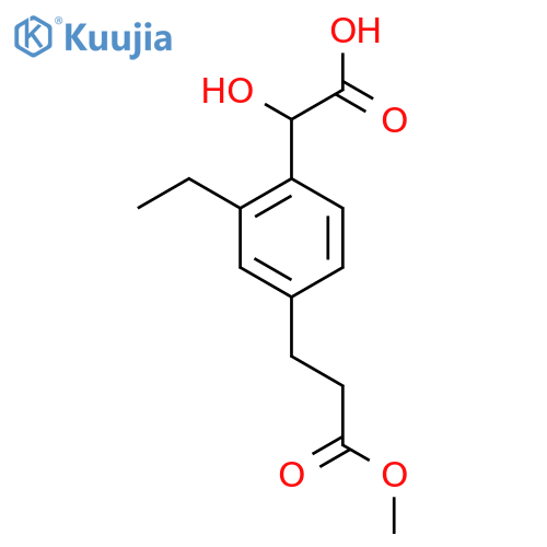 2-Ethyl-4-(3-methoxy-3-oxopropyl)mandelic acid structure