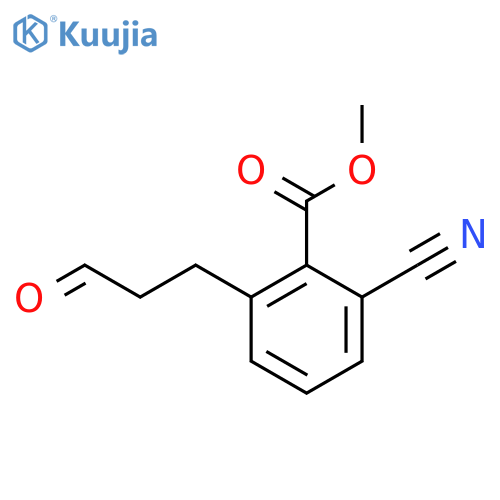 Methyl 2-cyano-6-(3-oxopropyl)benzoate structure