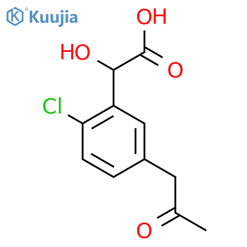 2-Chloro-5-(2-oxopropyl)mandelic acid structure