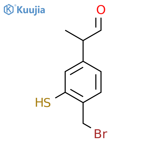 4-(Bromomethyl)-3-mercaptophenylpropanal structure