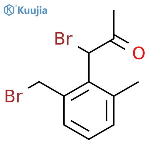 1-Bromo-1-(2-(bromomethyl)-6-methylphenyl)propan-2-one structure