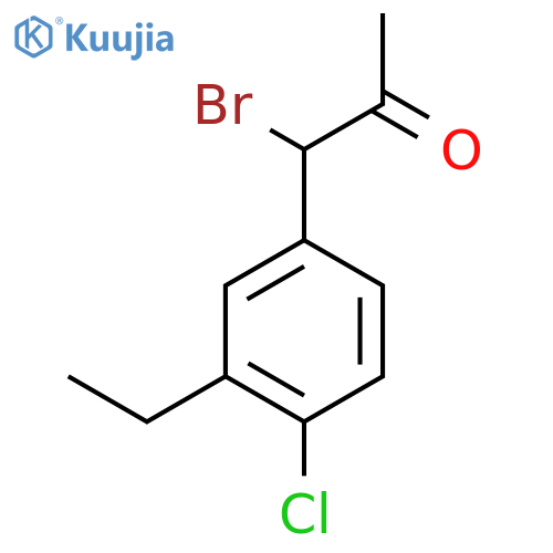 1-Bromo-1-(4-chloro-3-ethylphenyl)propan-2-one structure