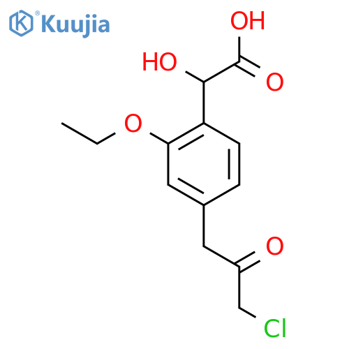 4-(3-Chloro-2-oxopropyl)-2-ethoxymandelic acid structure