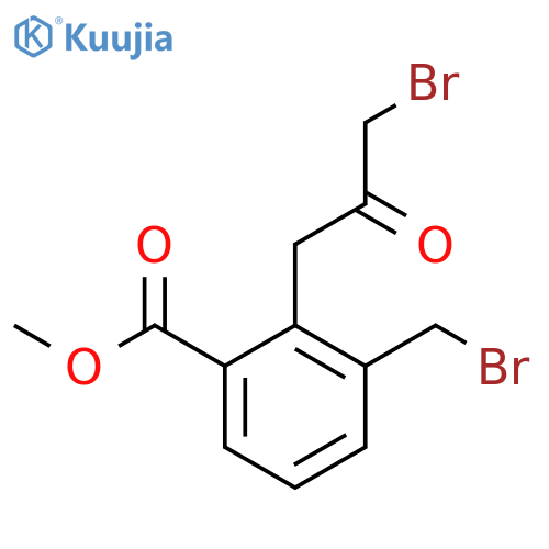 Methyl 2-(3-bromo-2-oxopropyl)-3-(bromomethyl)benzoate structure